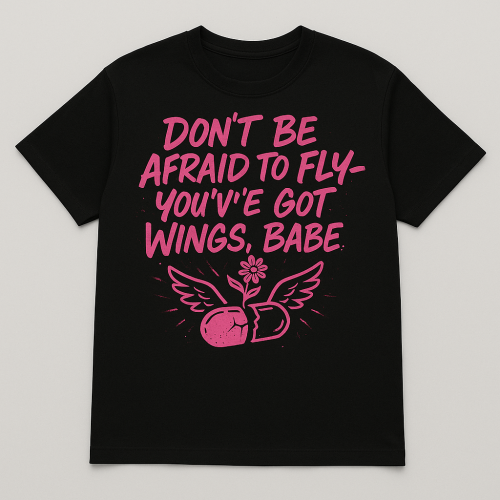 Don't be afraid to fly you've got wings, babe